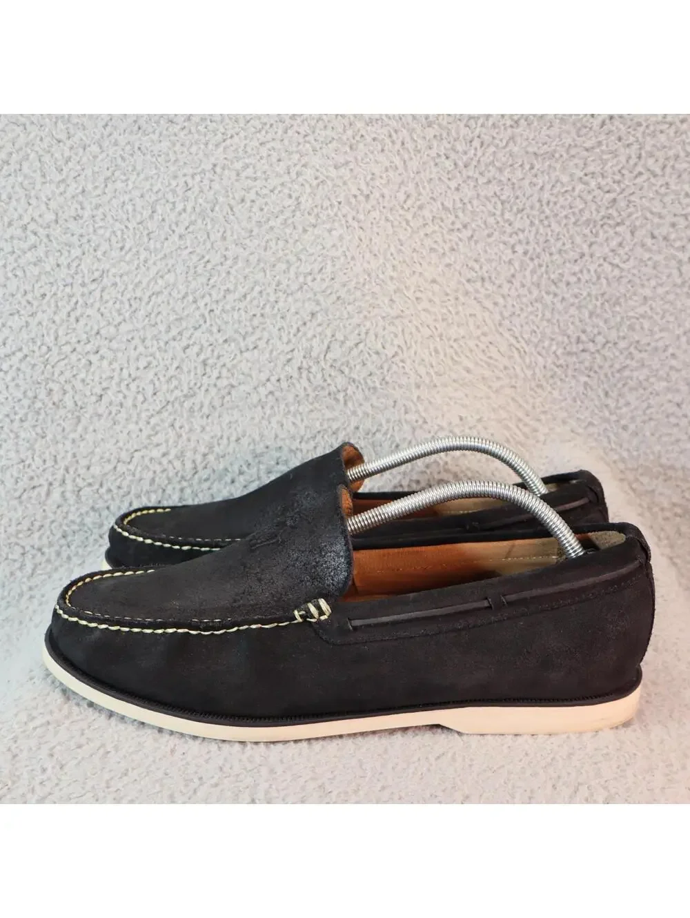 Polo Ralph Lauren Loafers Men 11.5 Suede Slip On Black